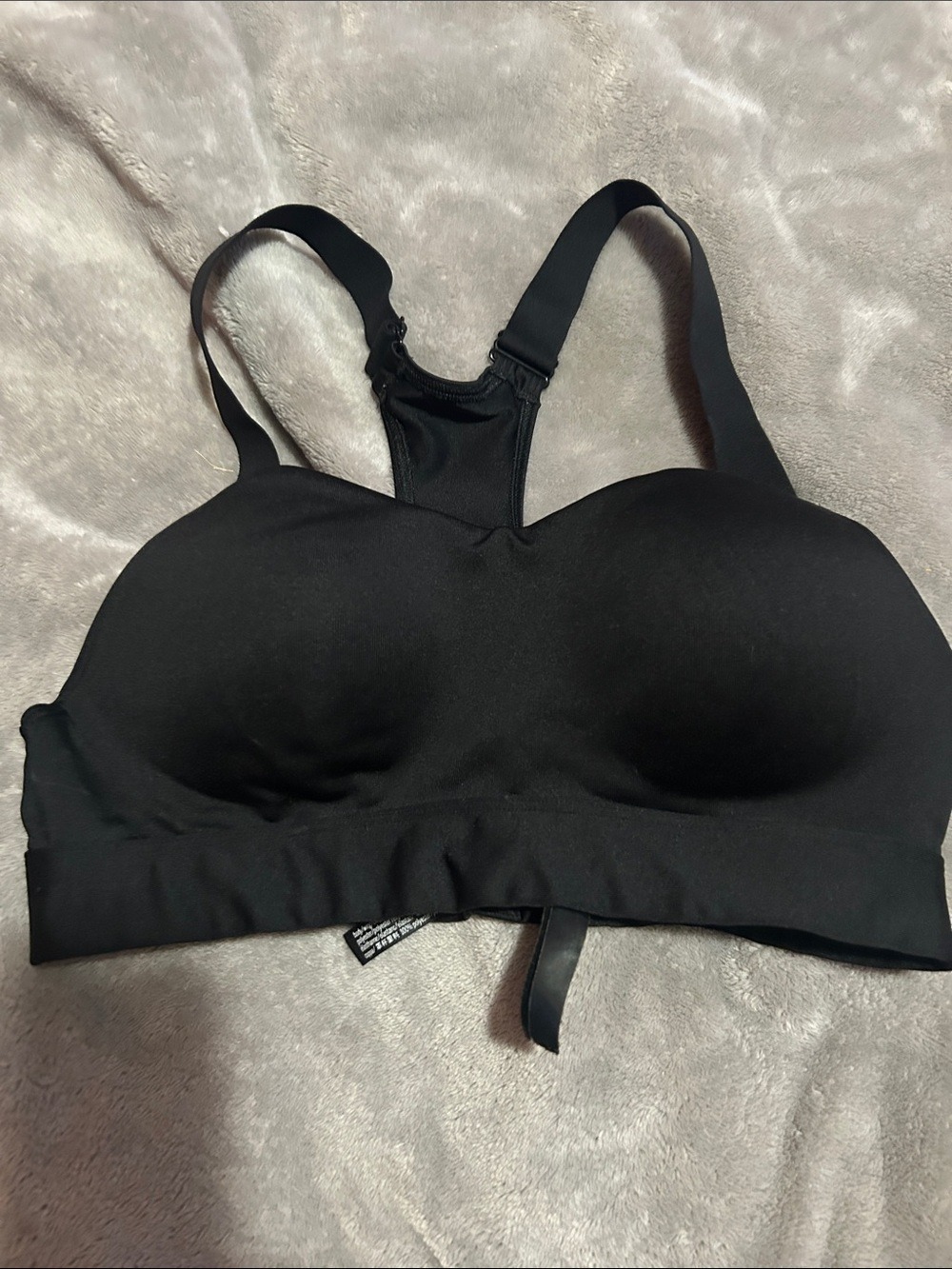 PINK Victoria's Secret Black Wireless Racerback Bralette